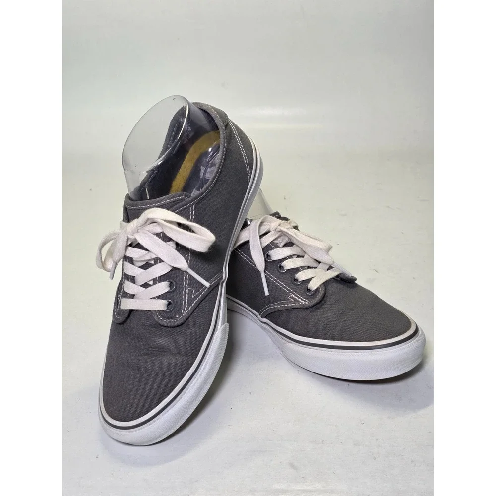 Vans Ortholite Women's‎ Sneakers Size 8 Gray White Lace Up Canvas Shoes